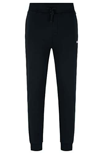 BOSS Herren Contemp Pants Jogginghose aus Baumwoll-Mix mit kontrastfarbenem Logo Schwarz XL von BOSS