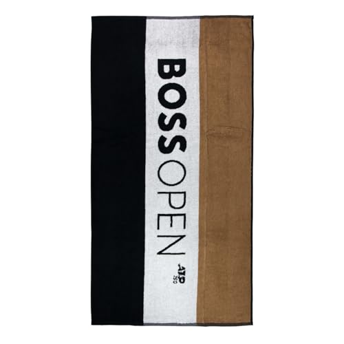 BOSS Herren Damen Unisex Badetuch Handtuch Towel Open, Farbe:Mehrfarbig, Artikel:-001 Black von BOSS