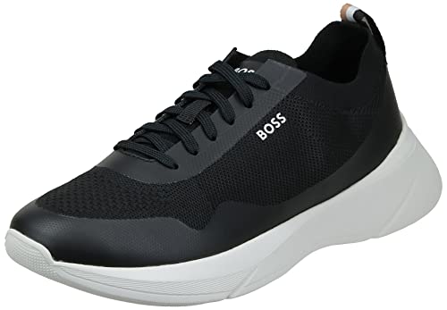 BOSS Herren Dean_Runn_kn Sneaker, Black1, 43 EU von BOSS