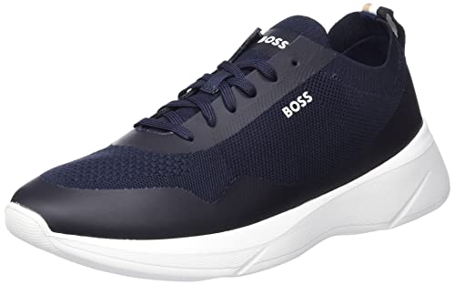 BOSS Herren Dean_Runn_kn Sneaker, Dark Blue401, 39 EU von BOSS