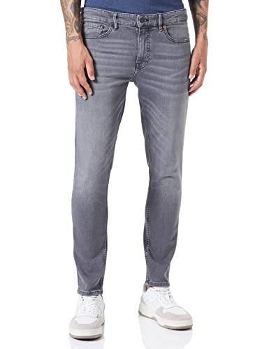 BOSS Herren Delano BC-C Graue Slim-Fit Jeans aus bequemem Stretch-Denim Grau 30/34 von BOSS