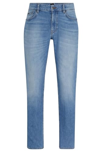 BOSS Herren Delano Blaue Slim-Fit Jeans aus besonders softem Stretch-Denim Blau 36/32 von BOSS