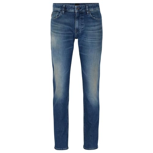 BOSS Herren Delaware BC-C Blaue Slim-Fit Jeans aus bequemem Stretch-Denim Blau 32/32 von BOSS