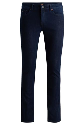 BOSS Herren Delaware BC-L-C Blaue Slim-Fit Jeans aus komfortablem Stretch-Denim Dunkelblau 30/34 von BOSS