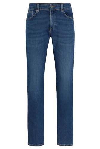 BOSS Herren Delaware3-1 Blaue Slim-Fit Jeans aus bequemem Stretch-Denim Blau 35/32 BOSS Herren Delaware3-1 Blaue Slim-Fit Jeans aus bequemem Stretch-Denim Blau 35/32 von BOSS