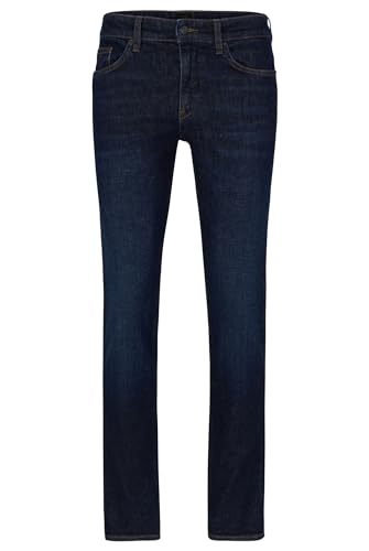 BOSS Herren Delaware3 Dunkelblaue Slim-Fit Jeans aus bequemem Stretch-Denim Blau 34/36 BOSS Herren Delaware3 Dunkelblaue Slim-Fit Jeans aus bequemem Stretch-Denim Blau 34/36 von BOSS
