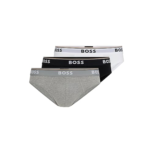 BOSS Herren Dreierpack Baumwolle Stretch Power Brief, Weiß, Schiefergrau, Dunkelschwarz, S BOSS Herren Dreierpack Baumwolle Stretch Power Brief, Weiß, Schiefergrau, Dunkelschwarz, S von BOSS