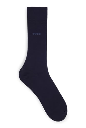 BOSS Herren Edward RS Gentle VI Mittelhohe Socken mit antibakteriellem Finish Dunkelblau 39-42 von BOSS