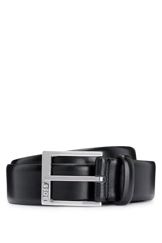 BOSS Herren Elloy-PC-An Sz35 In Italien gefertigter Gürtel mit Logo-Schließe Schwarz001 120 von BOSS