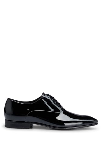 BOSS Herren Evening Oxfr Oxford-Schuhe aus Leder mit Innenfutter aus Leder Schwarz 10 Größe 44 von HUGO BOSS