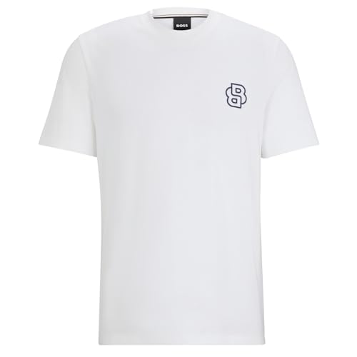 BOSS Herren Fashion T-Shirt mit Logo, White, L von BOSS