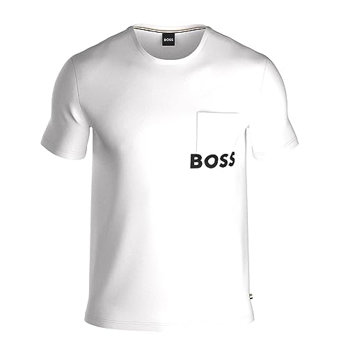 BOSS Herren Fashion T-Shirt mit Logo, White, S von BOSS