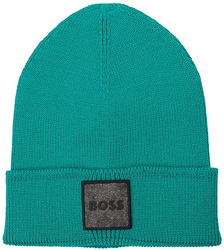 BOSS Herren Foxxy Beanie, Dark Green303, Einheitsgröße von BOSS