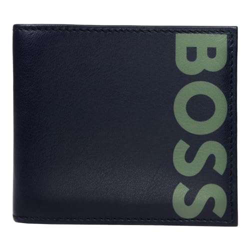 BOSS Herren Geldbörse Wallet Brieftasche Porte"mon"naie Big BL 4 cc Coin, Farbe:Blau, Artikel:-418 Navy von BOSS