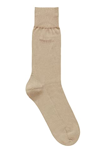 BOSS Herren George RS Uni MC Fil-d’Ecosse-Socken aus merzerisierter, ägyptischer Baumwolle,Beige,41-42 von BOSS