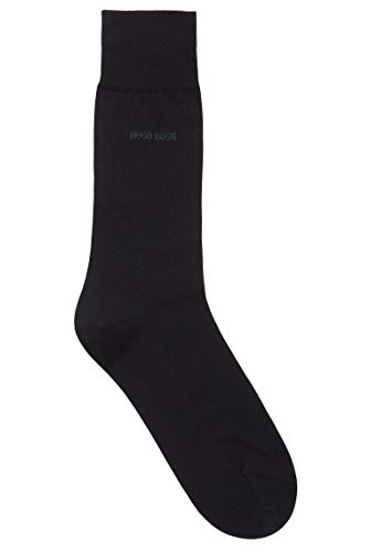 BOSS Herren George RS Uni MC Fil-d’Ecosse-Socken aus merzerisierter, ägyptischer Baumwolle,Blau (Dark Blue 401),45-46 von BOSS