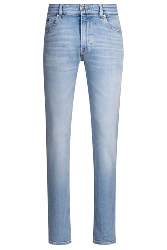 BOSS Herren H-Delaware Delaware Slim-Fit Jeans aus bequemem blauem Stretch-Denim Blau 33/32 BOSS Herren H-Delaware Delaware Slim-Fit Jeans aus bequemem blauem Stretch-Denim Blau 33/32 von BOSS