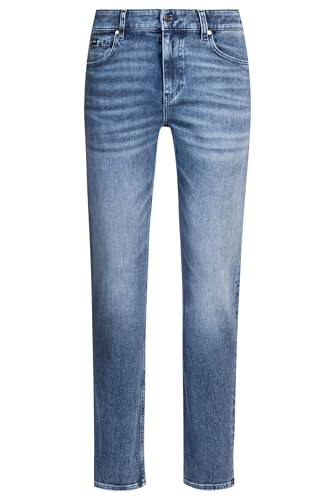 BOSS Herren H-Delaware Delaware Slim-Fit Jeans aus blauem Stretch-Denim Blau 32/30 BOSS Herren H-Delaware Delaware Slim-Fit Jeans aus blauem Stretch-Denim Blau 32/30 von BOSS
