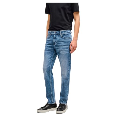 BOSS Herren H-Delaware Delaware Slim-Fit Jeans aus blauem Stretch-Denim Blau 38/34 von BOSS