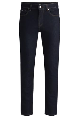 BOSS Herren H-Delaware Delaware Slim-Fit Jeans aus dunkelblauem Stretch-Denim Dunkelblau 34/36 von BOSS
