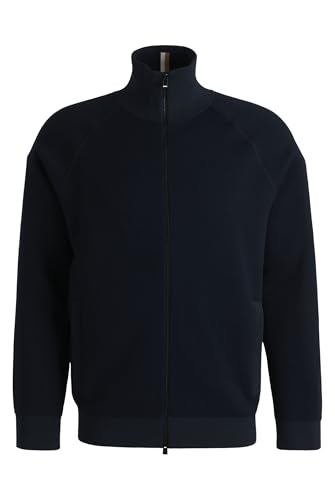 BOSS Herren H-Domico Cardigan aus Baumwolle und Schurwolle mit Reißverschluss Dunkelblau XL von BOSS