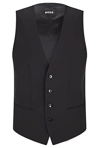 BOSS Herren H-Huge-Vest-MM-224 10245120 01 Schwarz 50 von BOSS