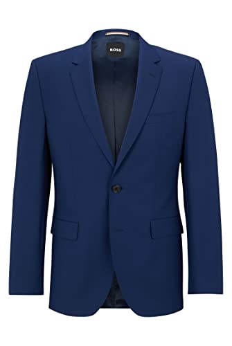 BOSS Herren H-Jasper-MM-C-224 Einreihiges Jackett aus Woll-Mix Hellblau463 27 von BOSS