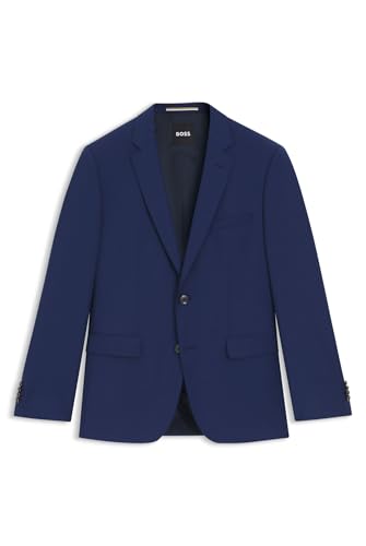 BOSS Herren H-Jasper-MM-C-224 Einreihiges Jackett aus Woll-Mix Hellblau463 56 von BOSS