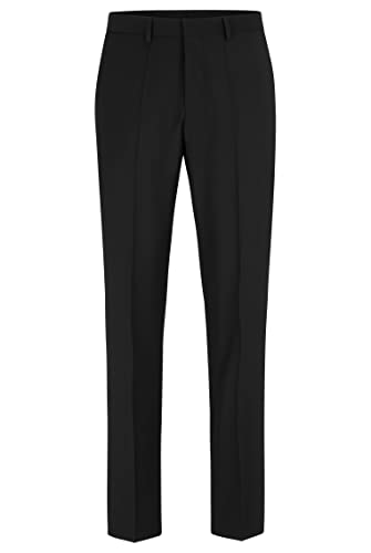 BOSS Herren H-Leon-MM-C-224 Business-Hose aus Woll-Mix Schwarz 27 von BOSS