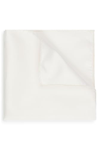 BOSS Herren H-POCKET SQUARE In Italien gefertigtes Einstecktuch aus Seiden-Jacquard Natur101 Stck von BOSS