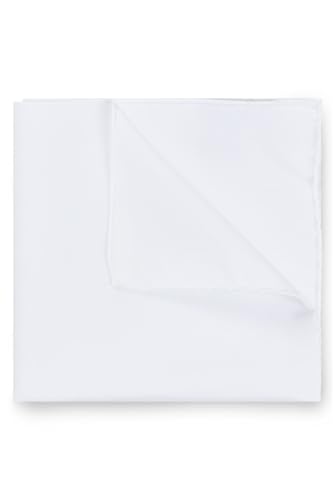 BOSS Herren H-POCKET SQUARE In Italien gefertigtes Einstecktuch aus bügelleichter Baumwolle Weiß Stck von HUGO BOSS