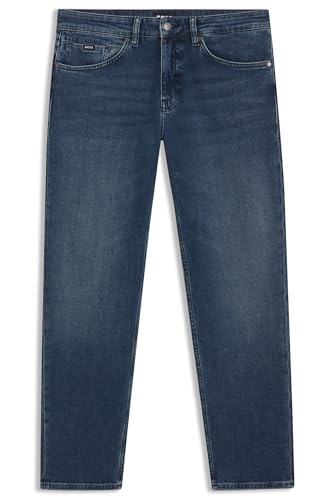 BOSS Herren H-Re.Maine Blaue Maine Regular-Fit Jeans aus bequemem Stretch-Denim Dunkelblau 36/36 von BOSS