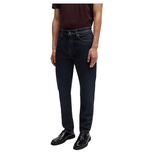 BOSS Herren H-Re.Maine Maine Regular-Fit Jeans aus bequemem Stretch-Denim in Blau Dunkelblau 40/34 von BOSS
