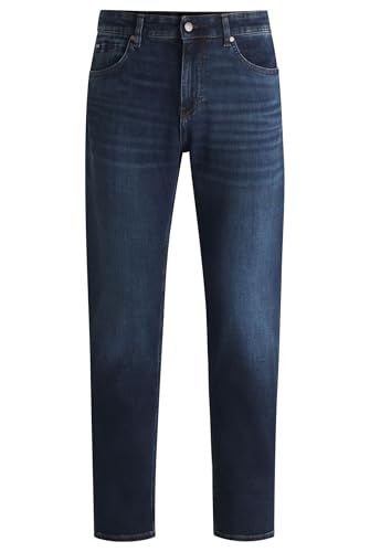 BOSS Herren H-Re.Maine Maine Regular-Fit Jeans aus bequemem blauem Stretch-Denim Dunkelblau 34/32 BOSS Herren H-Re.Maine Maine Regular-Fit Jeans aus bequemem blauem Stretch-Denim Dunkelblau 34/32 von BOSS