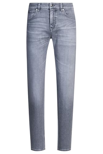 BOSS Herren H-Re.Maine Maine Regular-Fit Jeans aus grauem italienischem Denim Silber 34/32 von BOSS