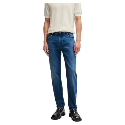 BOSS Herren H-Re.Maine Maine Regular-Fit Jeans aus softem Denim in Blau Blau 30/32 von BOSS