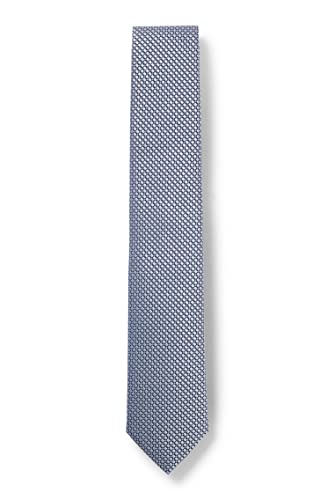 BOSS Herren H-TIE 7,5 CM-223 Karierte Krawatte aus recycelten Fasern und Seide Dunkelblau Stck von BOSS