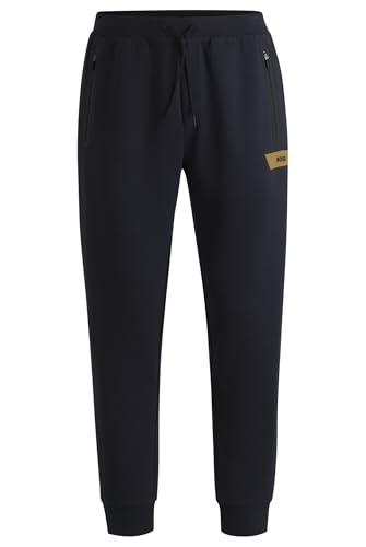 BOSS Herren Hadiko 1 IN Jogginghose aus Stretch-Baumwolle mit Logo-Detail Dunkelblau402 XXL BOSS Herren Hadiko 1 IN Jogginghose aus Stretch-Baumwolle mit Logo-Detail Dunkelblau402 XXL von BOSS