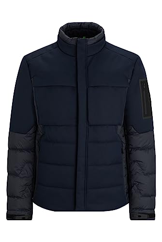 BOSS Herren J Lisk Daunenjacke aus verschiedenen Materialien mit Logo an der Ärmeltasche Dunkelblau XXXL von BOSS