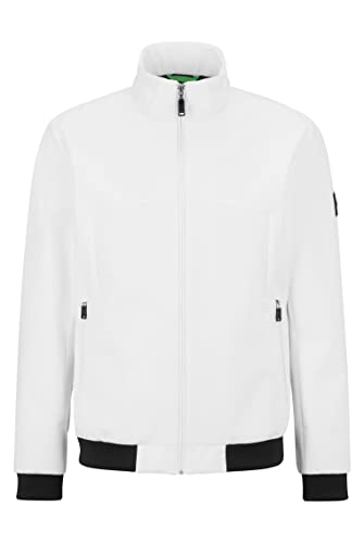 BOSS Herren J Phantom Jacke aus wasserabweisendem Gewebe mit Reißverschluss Weiß M von BOSS