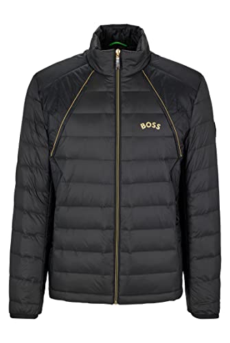 BOSS Herren J Sarek Wasserabweisende Daunenjacke mit dreieckiger Stickerei Schwarz M von BOSS