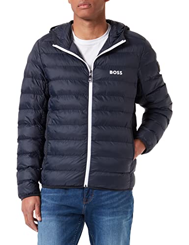 BOSS Herren J Thor Wasserabweisende Steppjacke mit Logo-Details Dunkelblau L von BOSS