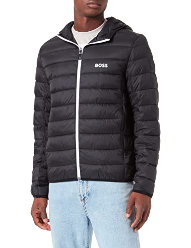 BOSS Herren J Thor Wasserabweisende Steppjacke mit Logo-Details Schwarz XL von BOSS