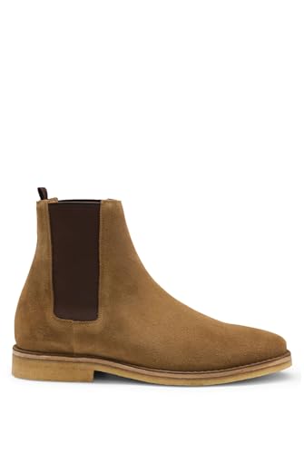 BOSS Herren Jareth Cheb BECKHAM x Chelsea Boots aus Veloursleder Beige 6.5 Größe 40.5 BOSS Herren Jareth Cheb BECKHAM x Chelsea Boots aus Veloursleder Beige 6.5 Größe 40.5 von BOSS