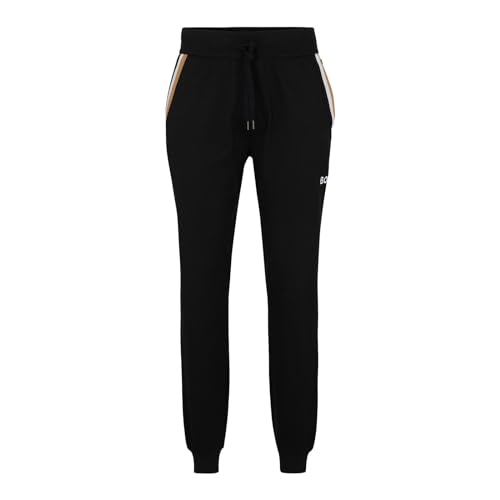 BOSS Herren Jogginghose Trainingshose Homewear Loungewear Iconic Pants, Farbe:Schwarz, Größe:M, Artikel:-001 Black von BOSS