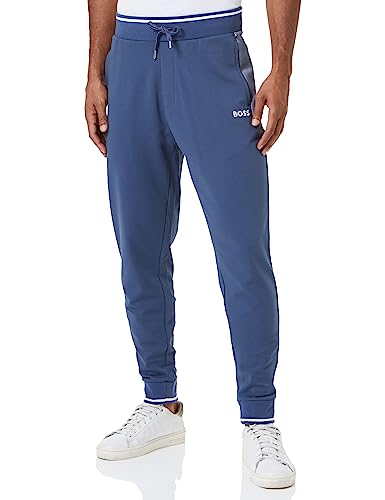 BOSS Herren Jogginghose Trainingshose Homewear Loungewear Tracksuit Pants, Farbe:Blau, Größe:L, Artikel:-475 Blue von BOSS