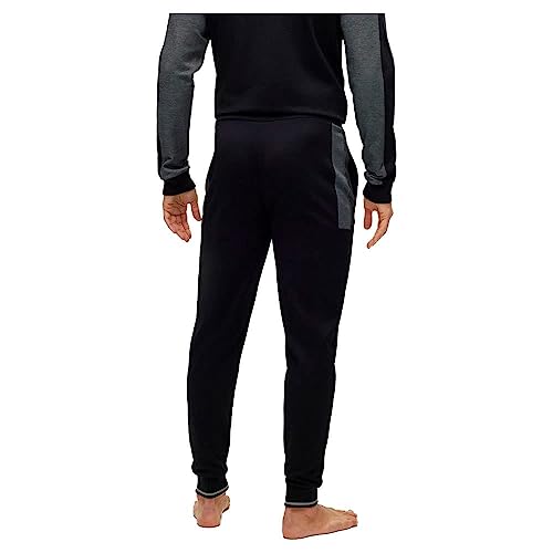 BOSS Herren Jogginghose Trainingshose Homewear Loungewear Tracksuit Pants, Farbe:Schwarz, Größe:L, Artikel:-001 Black von BOSS