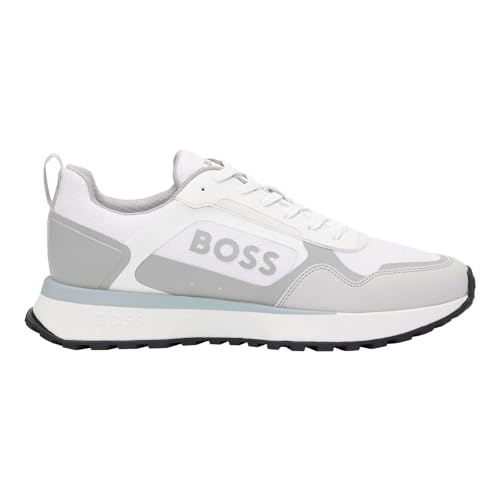 BOSS Herren Schuhe Halbschuhe Turnschuhe Sneakers Jonah Runn merb, Farbe:Weiß, Schuhgröße:EUR 47, Artikel:-100 White von BOSS