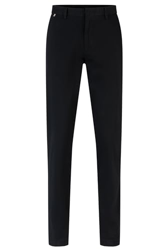 BOSS Herren Kaito1 Slim-Fit Chino aus elastischer Baumwoll-Gabardine Schwarz001 50 von BOSS