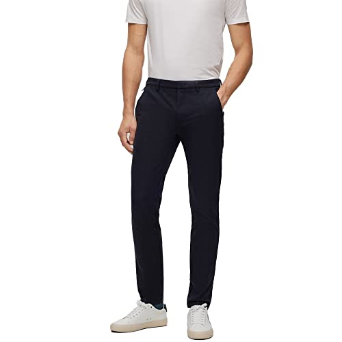 BOSS Herren Kaito1 T Slim-Fit Hose aus elastischem Baumwoll-Mix Dunkelblau 54 BOSS Herren Kaito1 T Slim-Fit Hose aus elastischem Baumwoll-Mix Dunkelblau 54 von BOSS